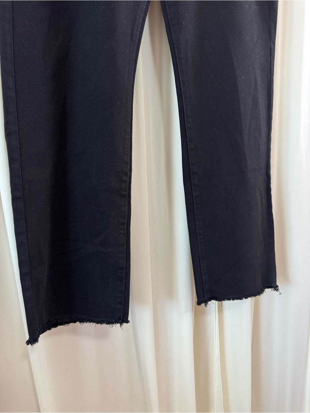 DL1961 Mara Straight Ankle Mid Rise Instasculpt Black Peached‎ Raw Jeans Size 32 - Picture 4 of 10